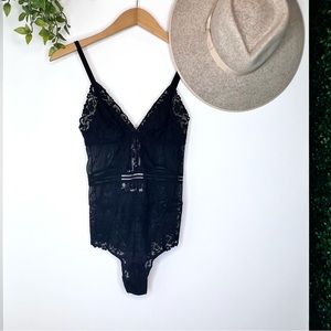 ALTEREDREAMS 'Shay' Black lace Bodysuit Top XS